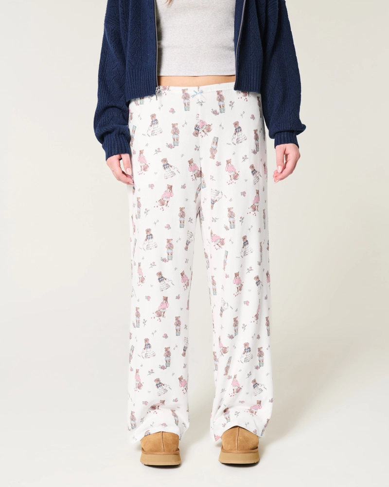 Bear Graphic Pajama Pants