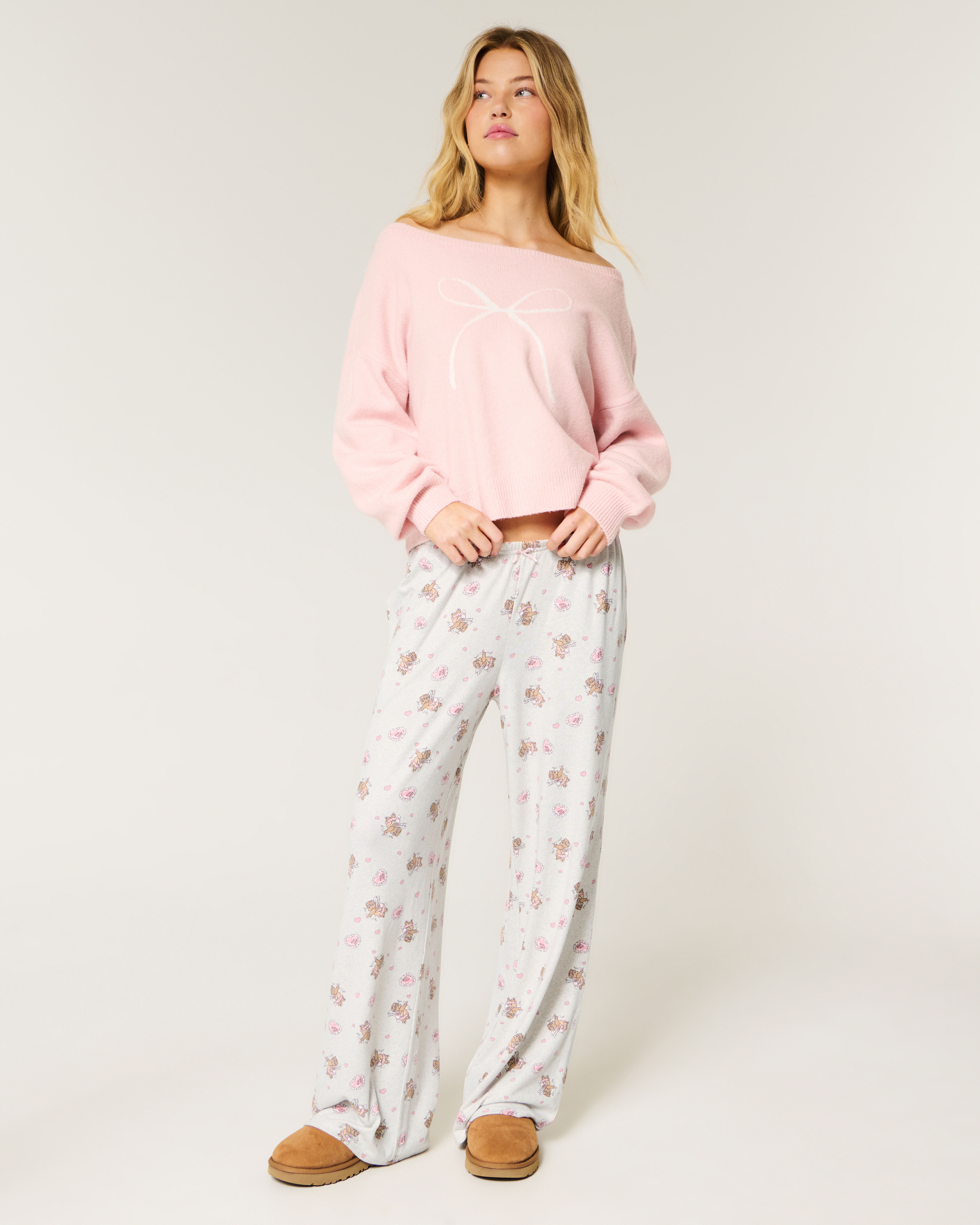 Bear Graphic Pajama Pants