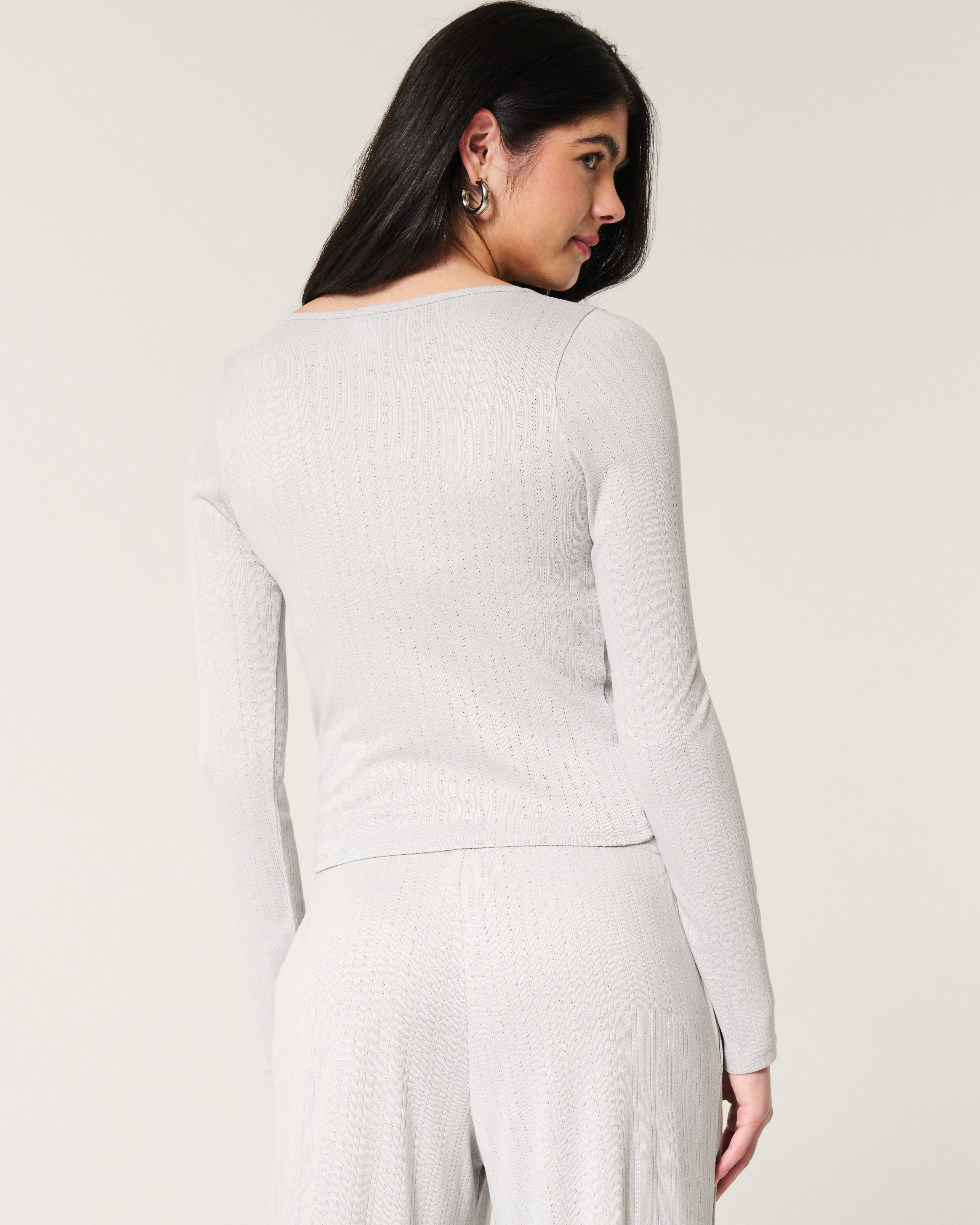 Pointelle Pajama Top