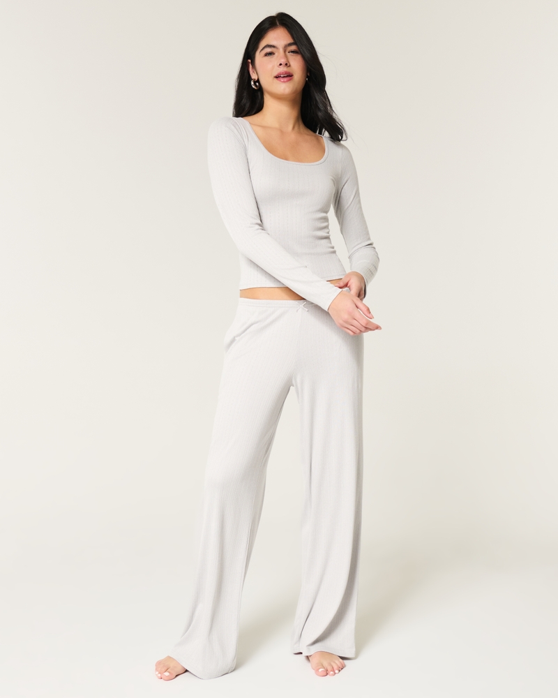 Femmes Pantalon de pyjama en maille pointelle Femmes Liquidation