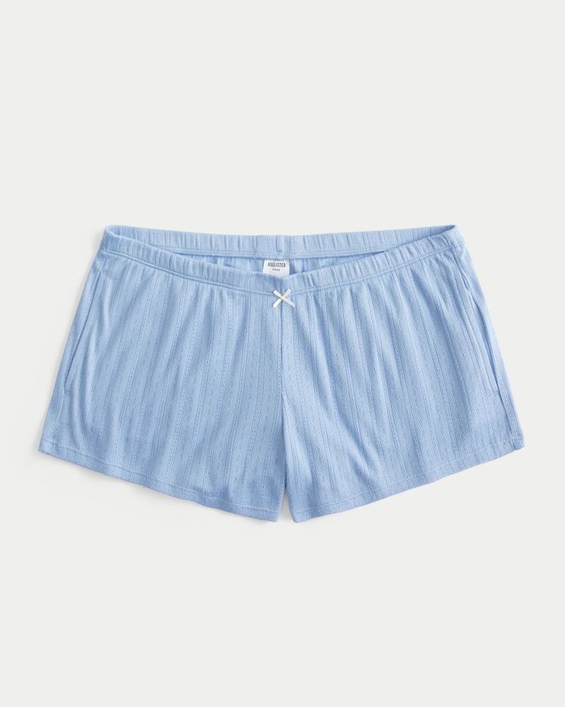 Cozy Pointelle Bow Shortie