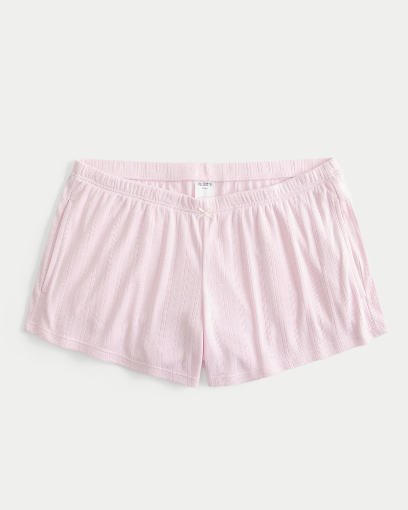 Cozy Pointelle Bow Shortie
