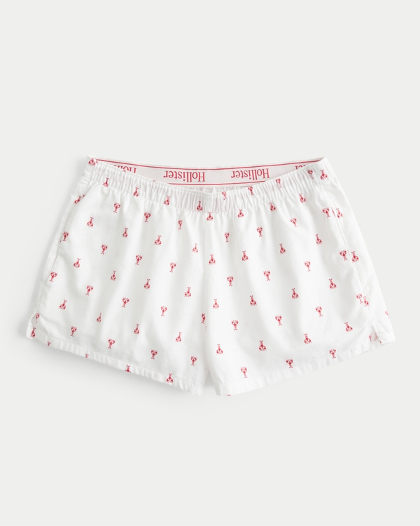 Logo Boxer Shorts, White Pattern view 1