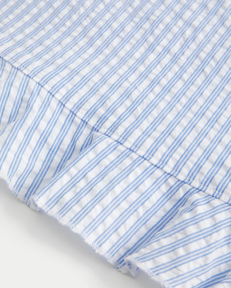 Ruffle Seersucker Sleep Tank