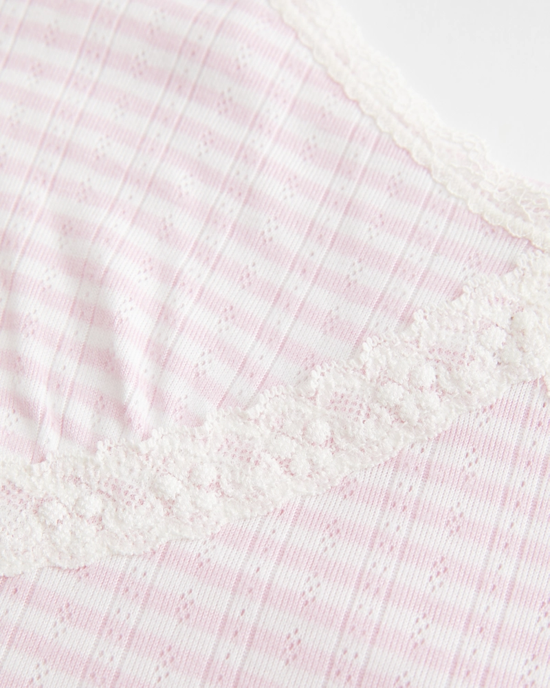 Cozy Lace Pointelle Cami & Shorts Set
