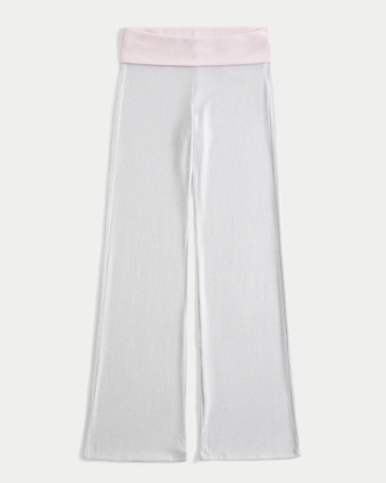 Women's Foldover Waist Knit Flare Pants | Women's Bottoms | HollisterCo.com