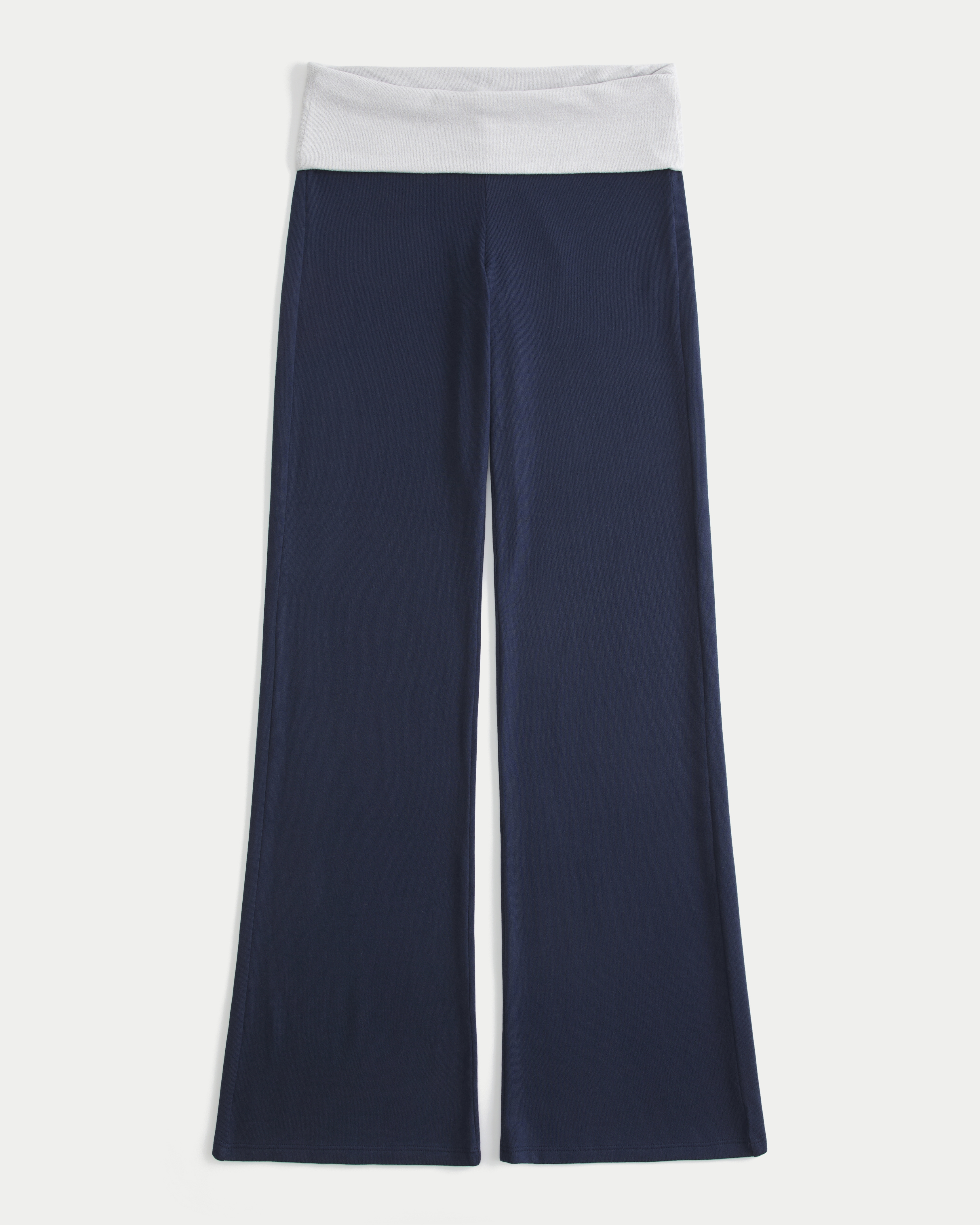 Hollister Foldover Waist Knit Flare Pants