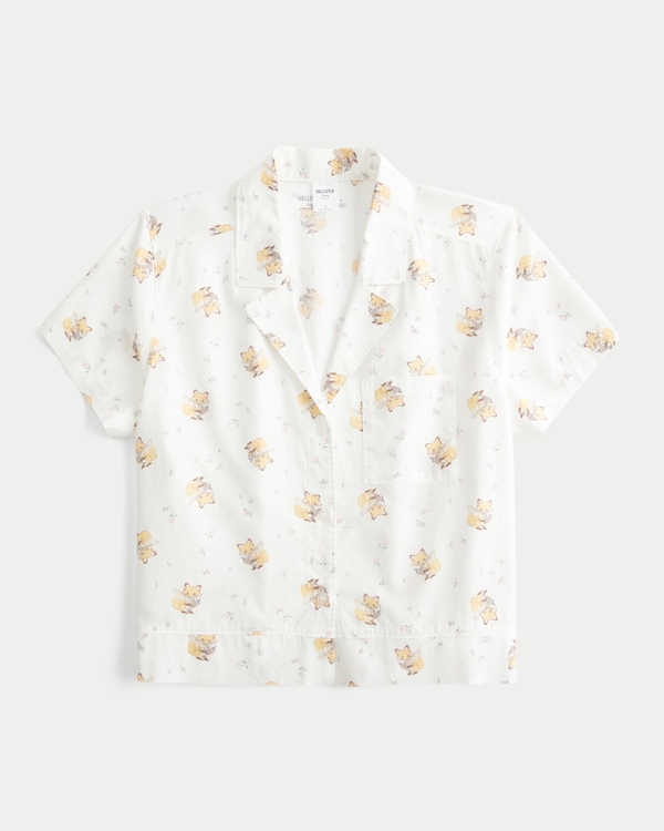 Short-Sleeve Oxford Cotton Shirt