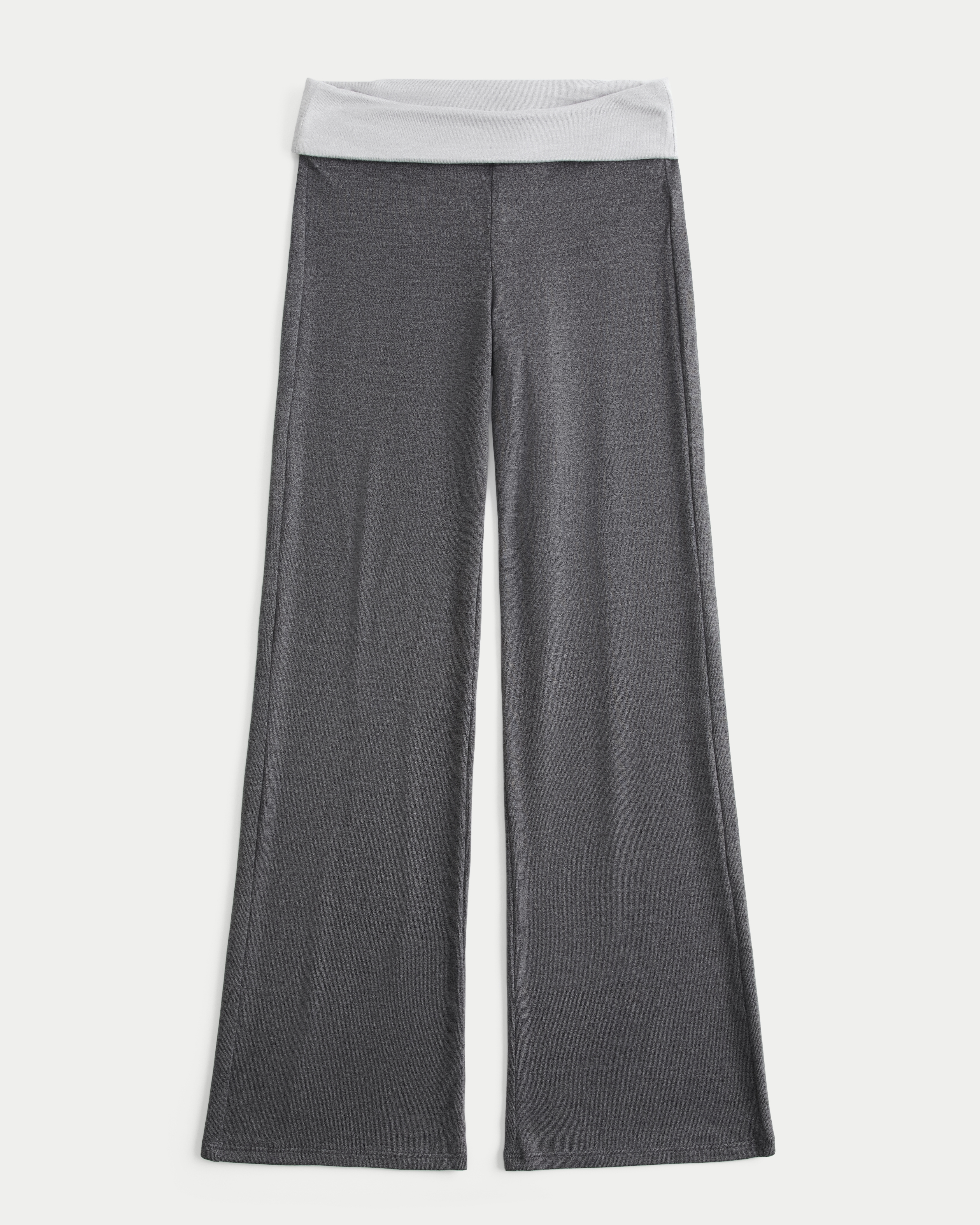 Women's Foldover Waist Knit Flare Pants | Women's Bottoms