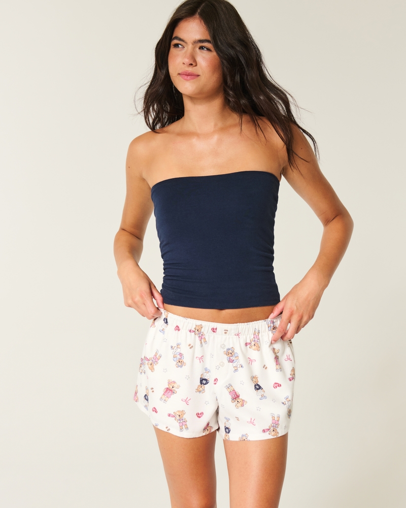 Women's Flannel Boxer Shorts Women's Bottoms