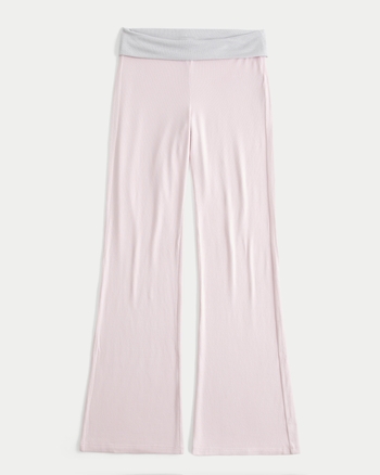 women-s-always-cozy-knit-foldover-waist-flare-pants-women-s-bottoms