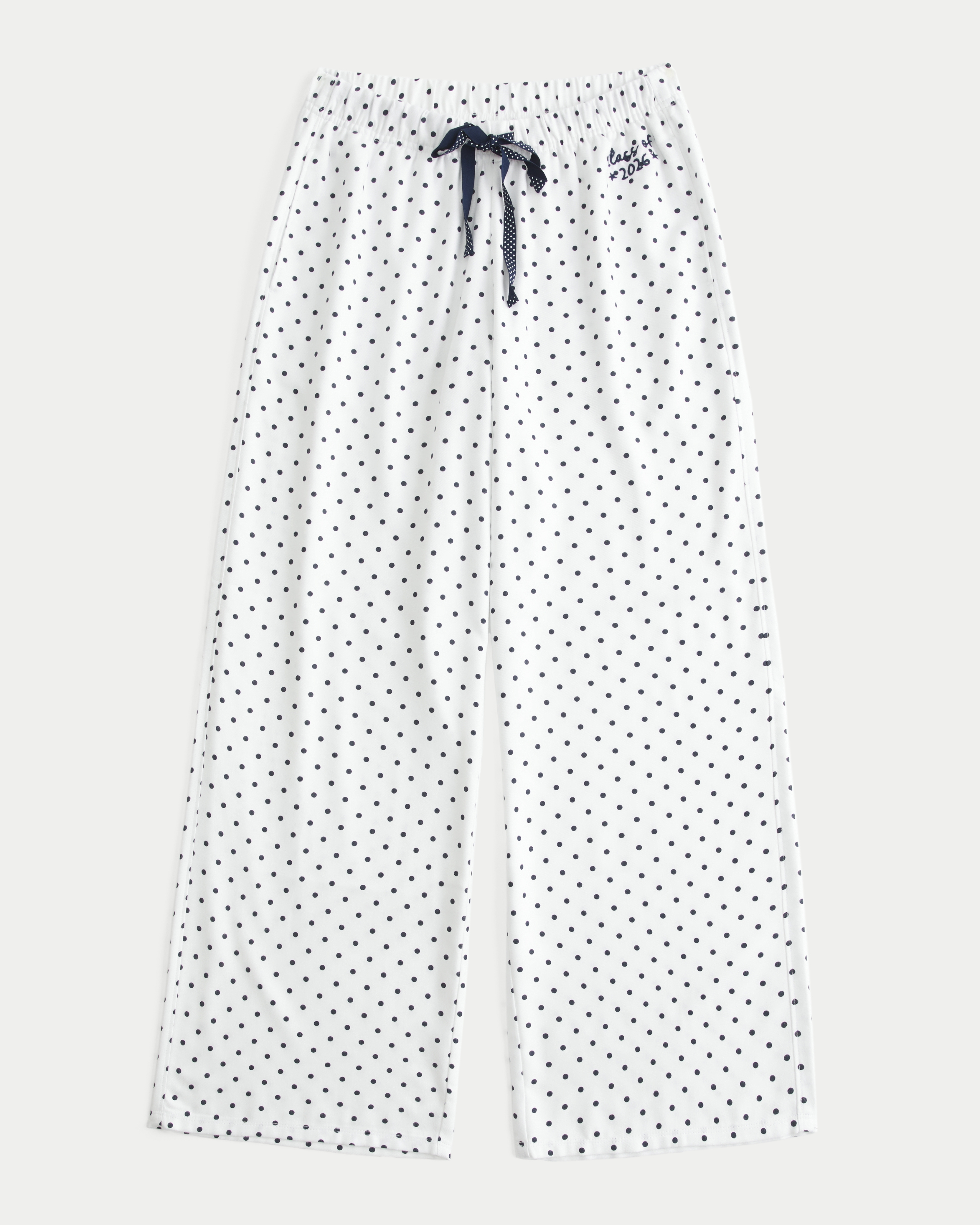 Hollister Flannel Wide-leg Class Of 2026 Graphic Pants In White