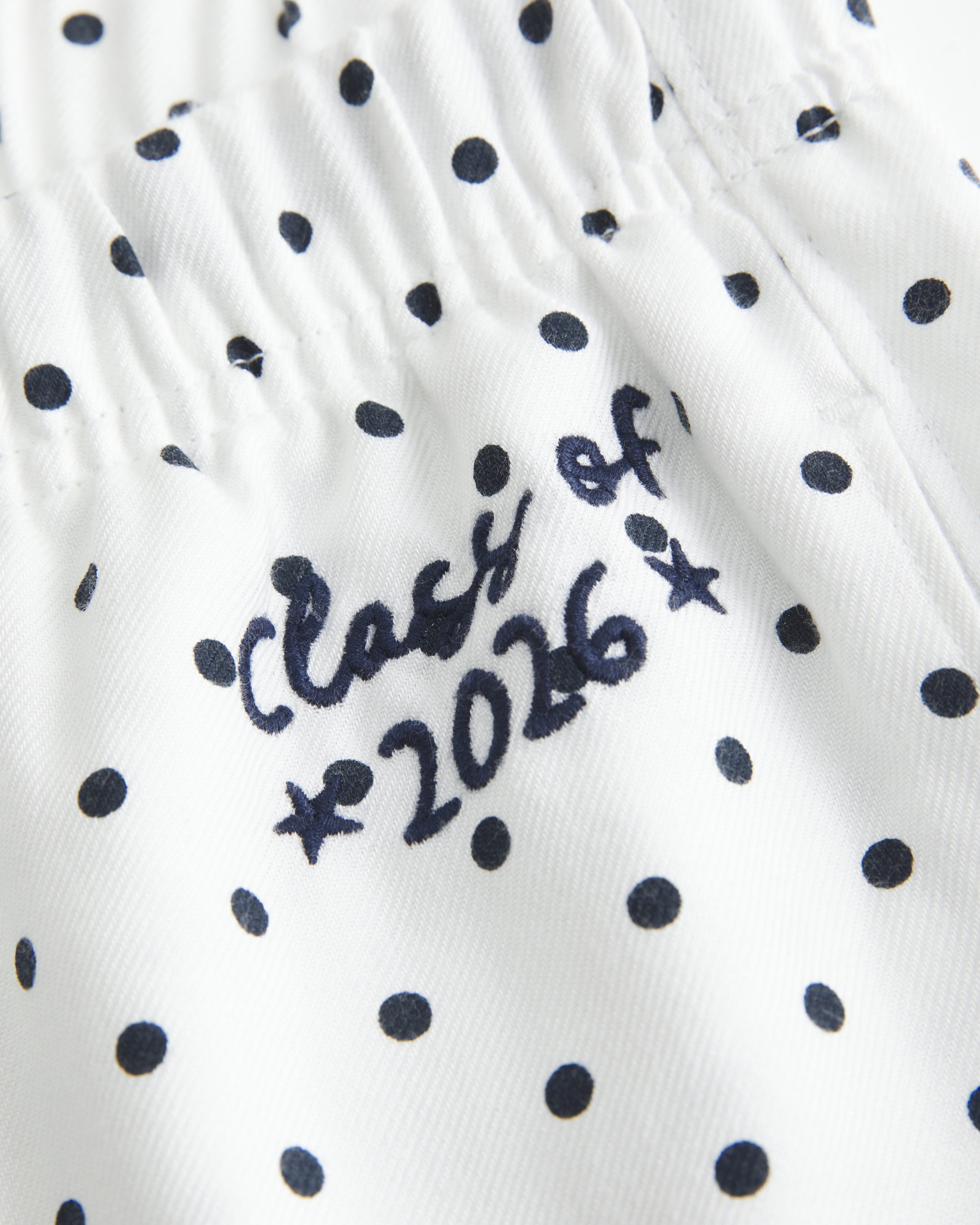 Hollister Flannel Wide-leg Class Of 2026 Graphic Pants In White