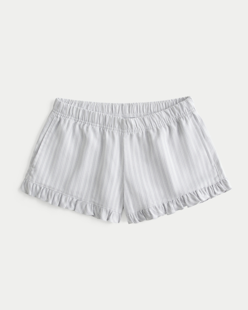 Flannel Ruffle Shorts