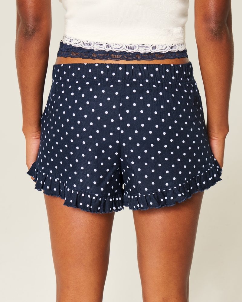 Flannel Ruffle Shorts