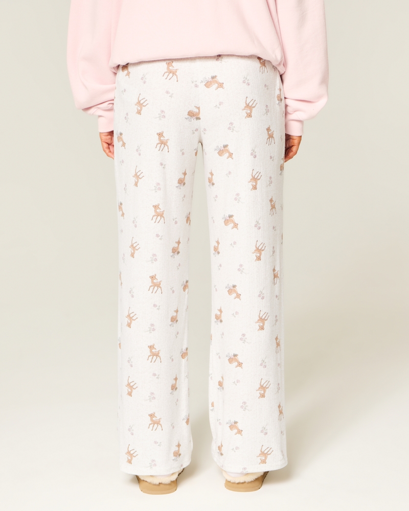 Cozy Pointelle Wide-Leg Boxer Pants