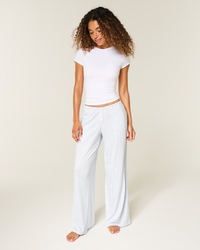 Cozy Pointelle Wide-Leg Boxer Pants
