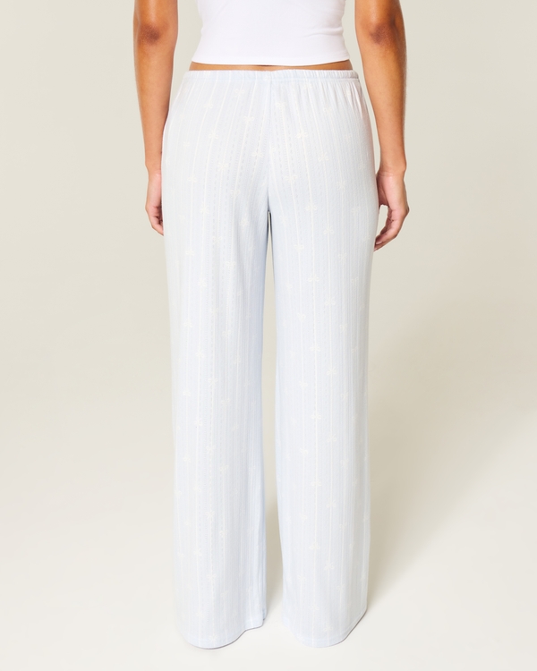 Cozy Pointelle Wide-Leg Boxer Pants