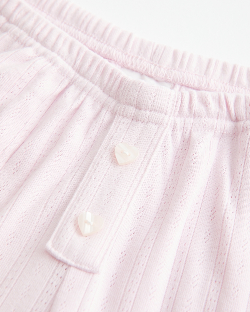 Cozy Pointelle Wide-Leg Boxer Pants