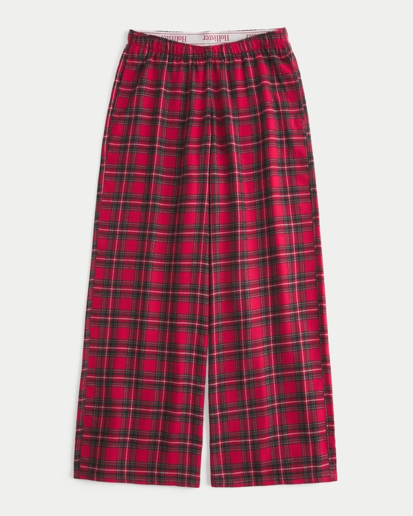 Baggy Flannel Pants, Crimson Plaid view 1