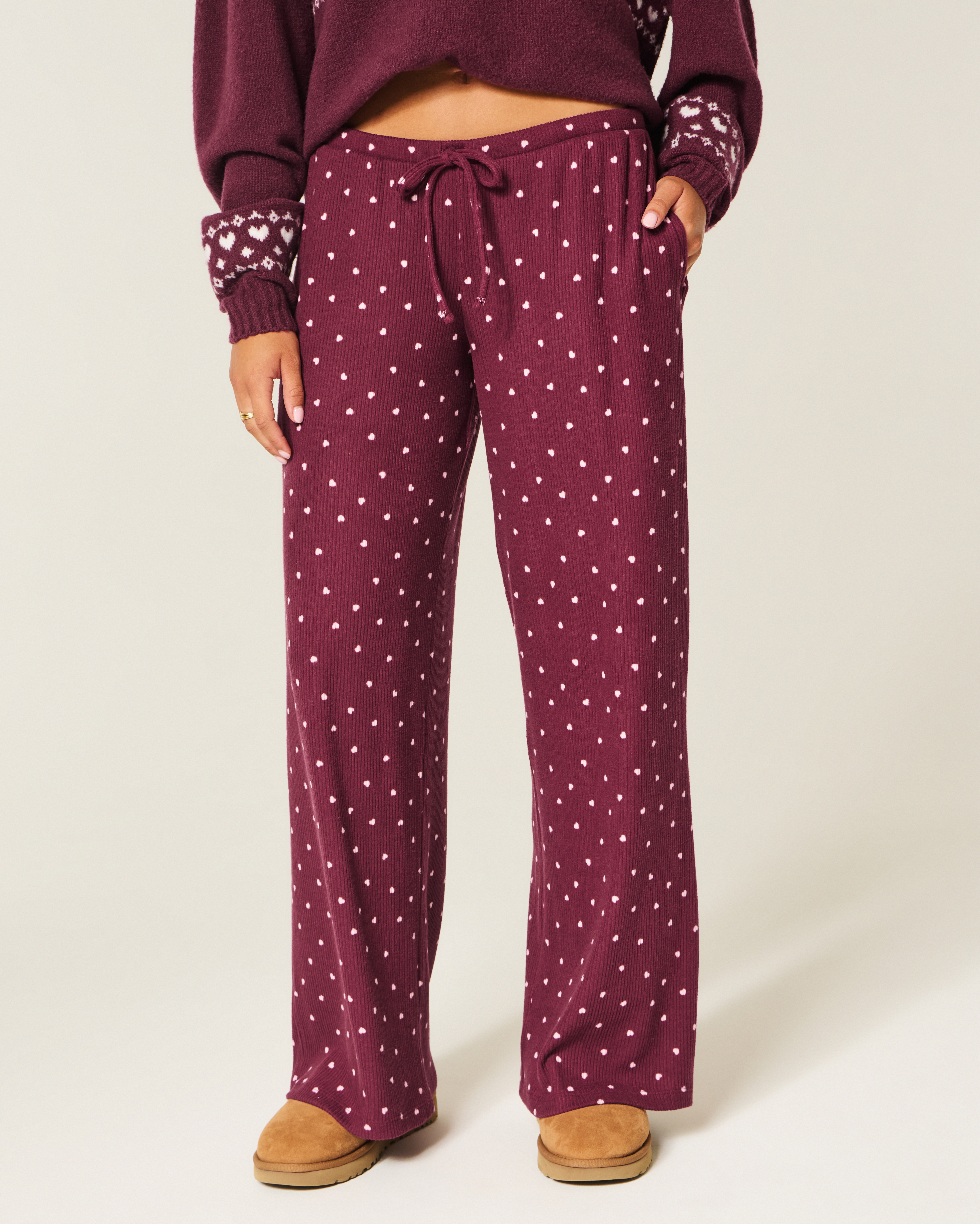 Cozy Ribbed Wide-Leg Pants