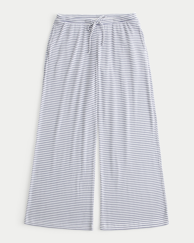 Cozy Ribbed Wide-Leg Pants