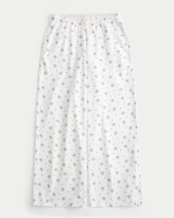Baggy Flannel Pants, White Pattern view 1