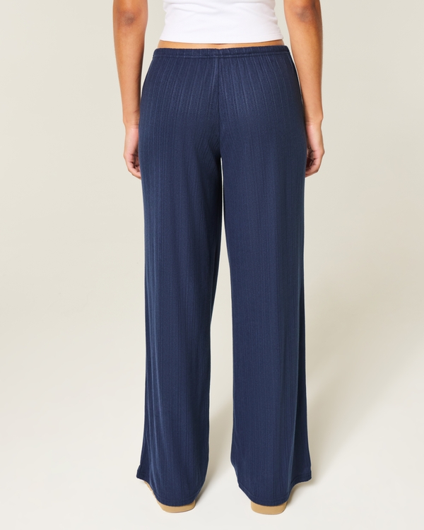 Cozy Pointelle Wide-Leg Boxer Pants