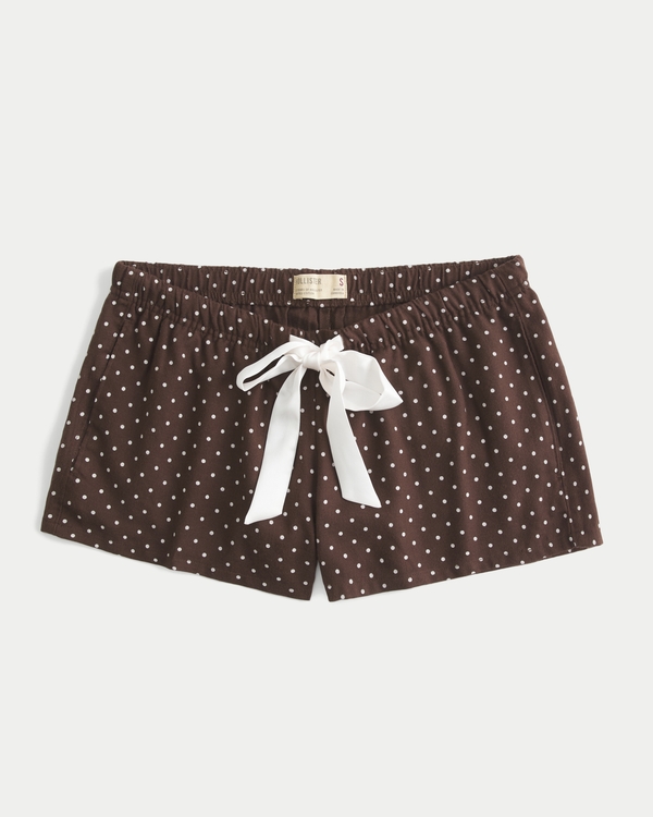 Holiday Vault Release Satin Tie Flannel Mini Shorts