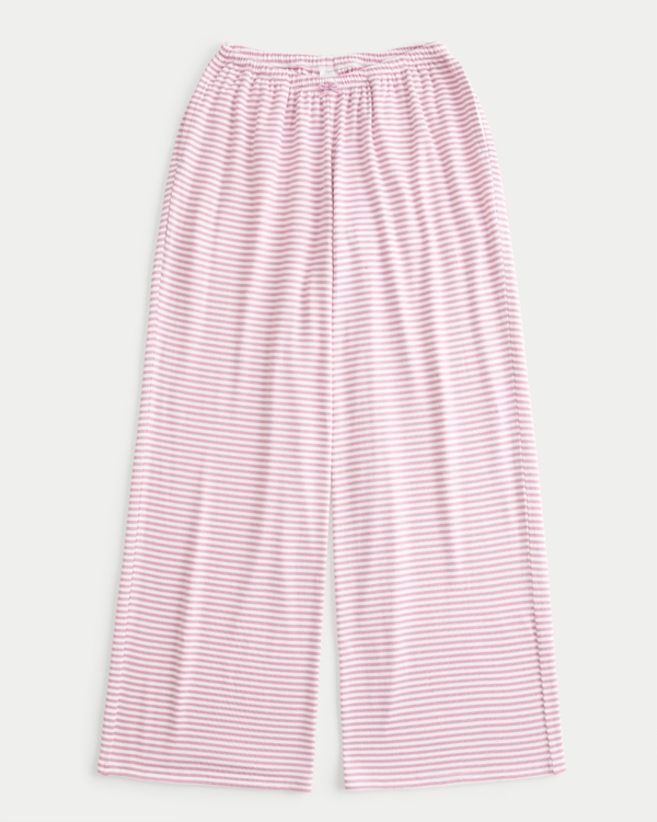 Cozy Adjustable-Rise Wide-Leg Pants, Rose view 1