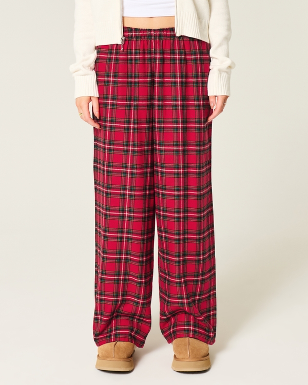 Baggy Flannel Pants, Crimson Plaid view 2