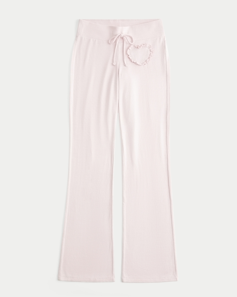 Cozy Heart Applique Boot Pants