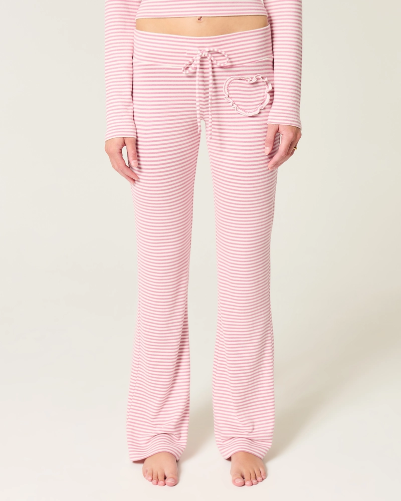 Cozy Heart Applique Boot Pants