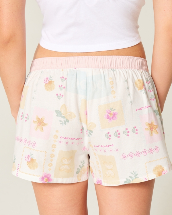 Oxford Boxer Shorts, White Print view 2