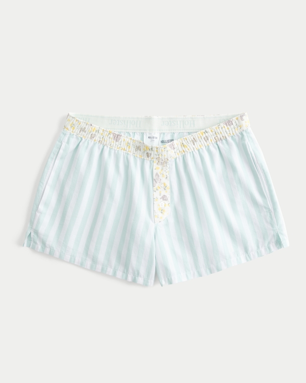 Oxford Boxer Shorts, Light Blue Stripe view 1