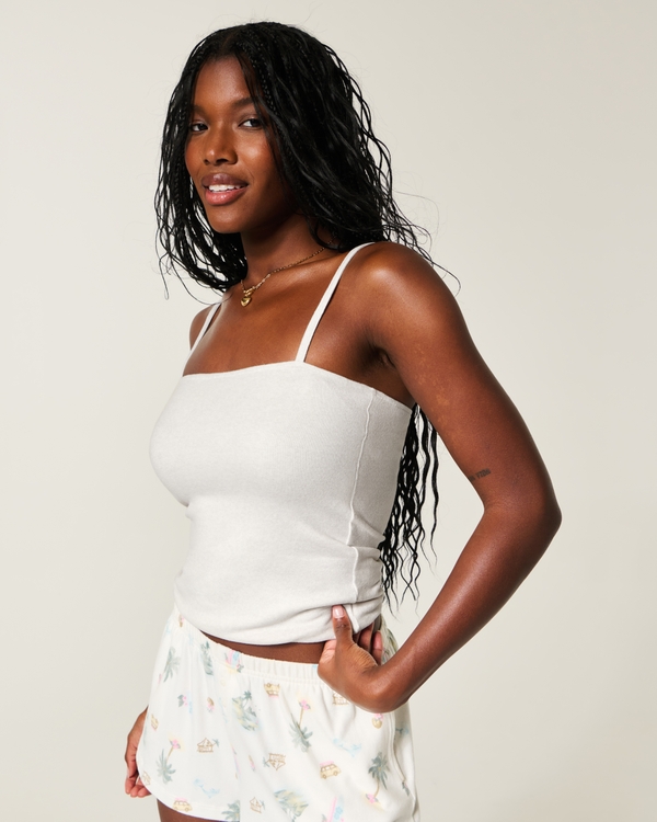 Cozy Reversible Tank, Light Heather Gray view 1