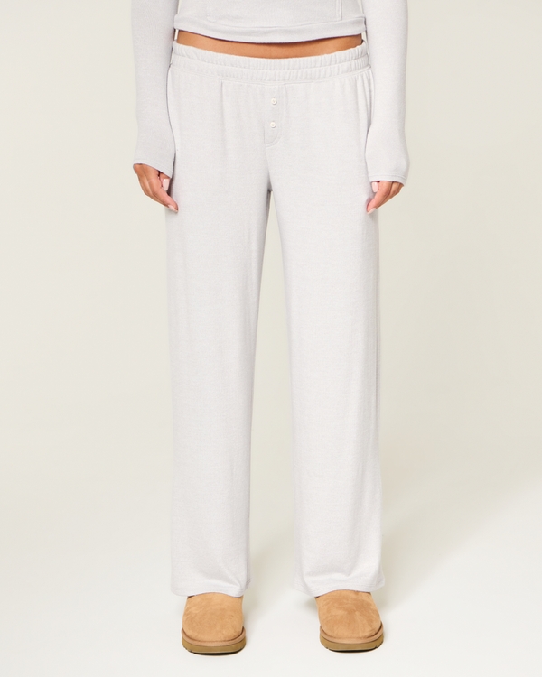 Always Cozy Wide-Leg Pants, Light Heather Grey view 2