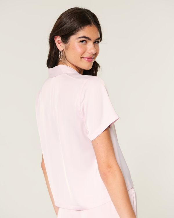 Love You Graphic Button-Through Top
