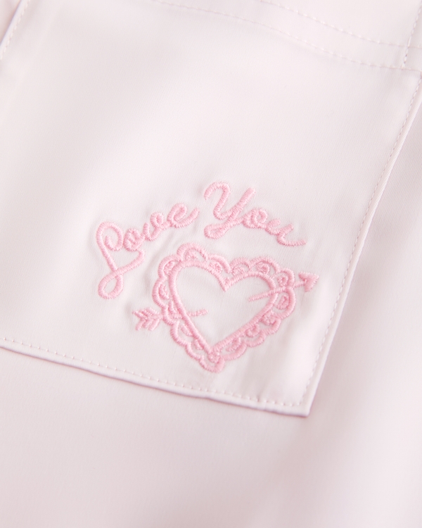 Love You Graphic Button-Through Top