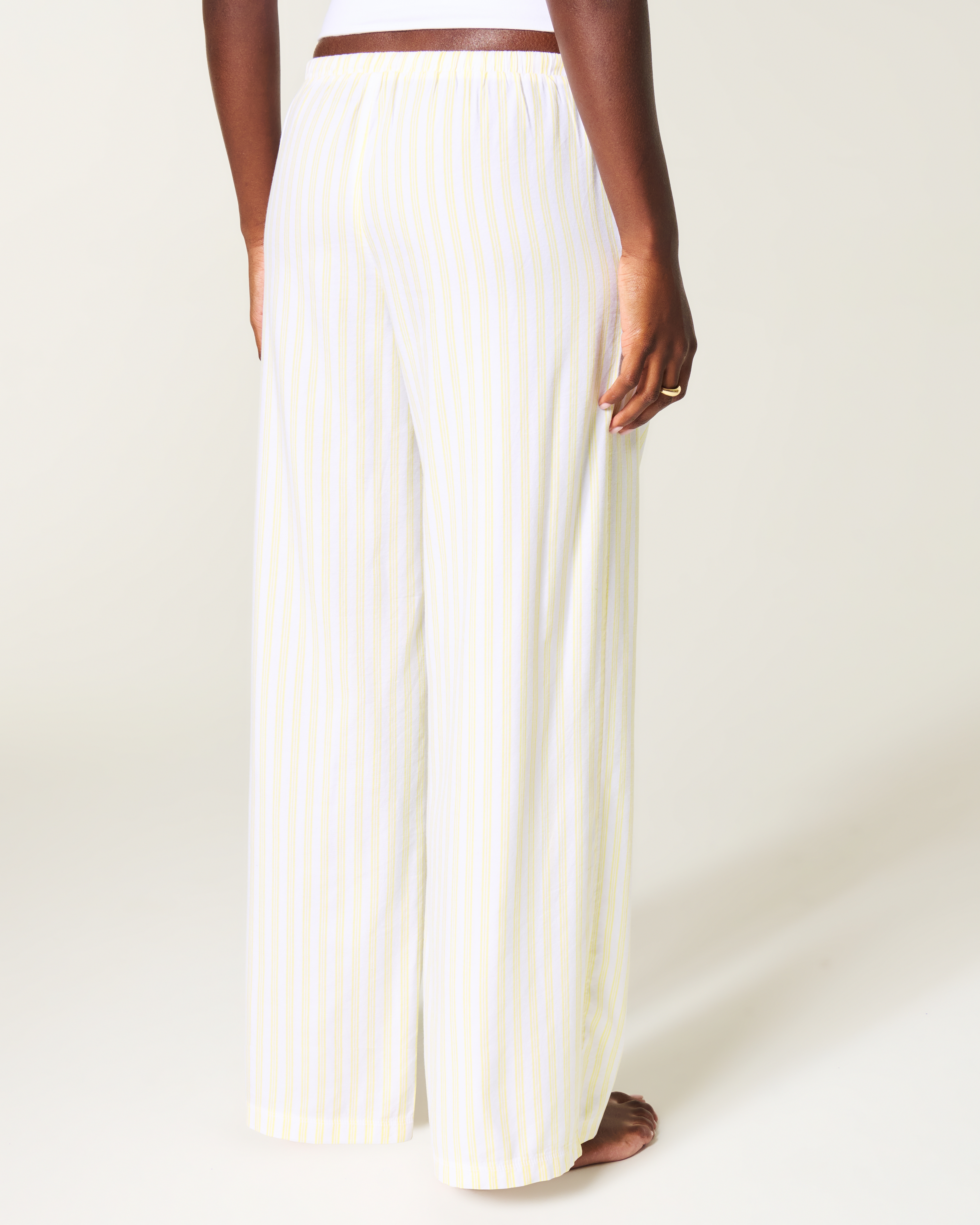 Oxford Wide-Leg Pants