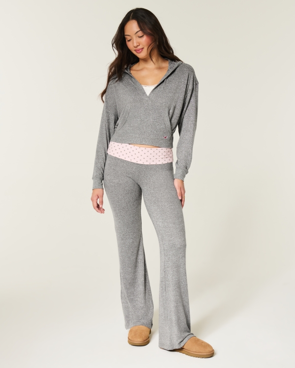 Always Cozy V-Neck Hoodie, Medium Heather Grey view 2