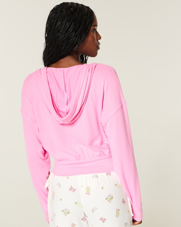Always Cozy V-Neck Hoodie, Pink view 2