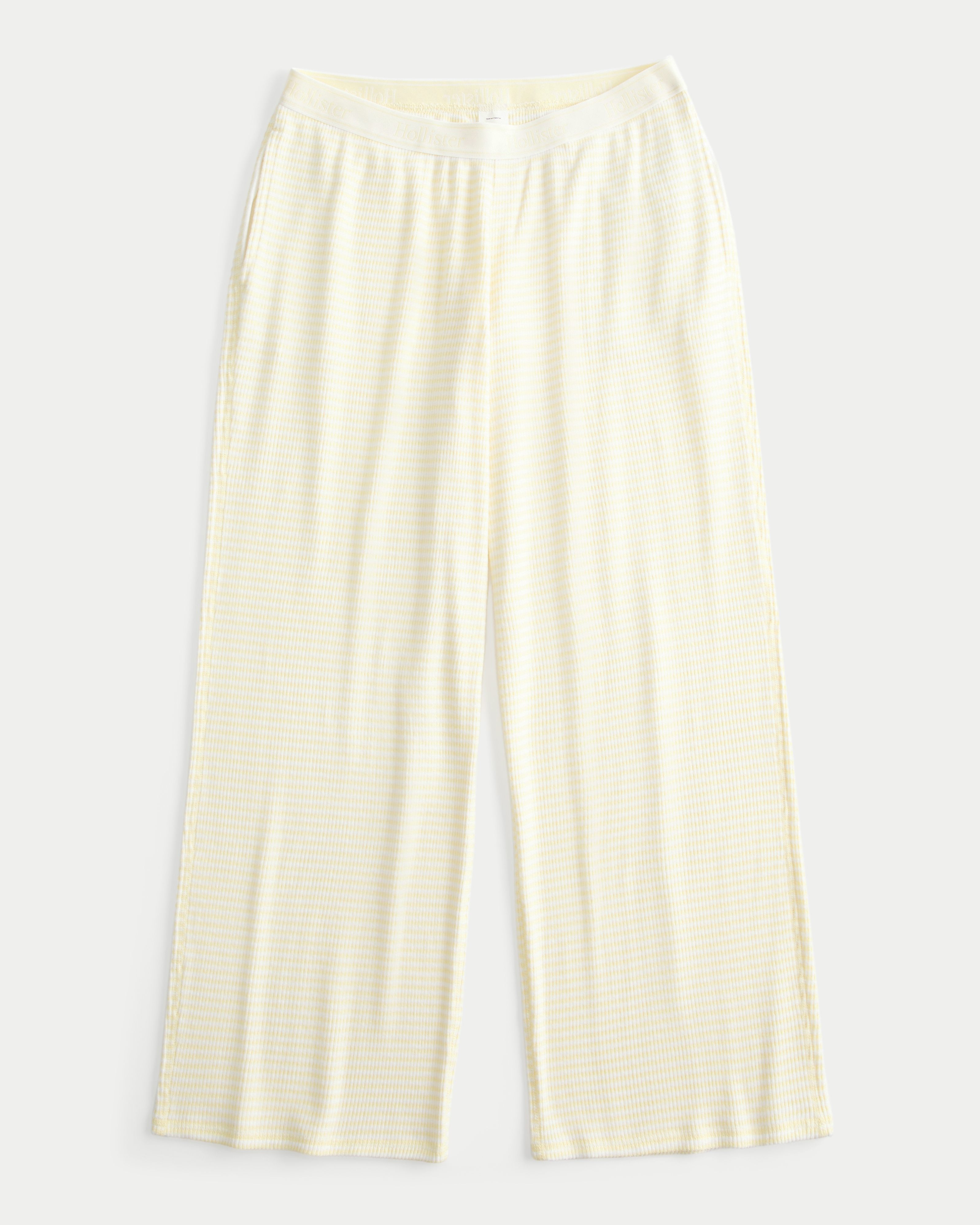 Cozy Rib Elastic Waist Wide-Leg Pants