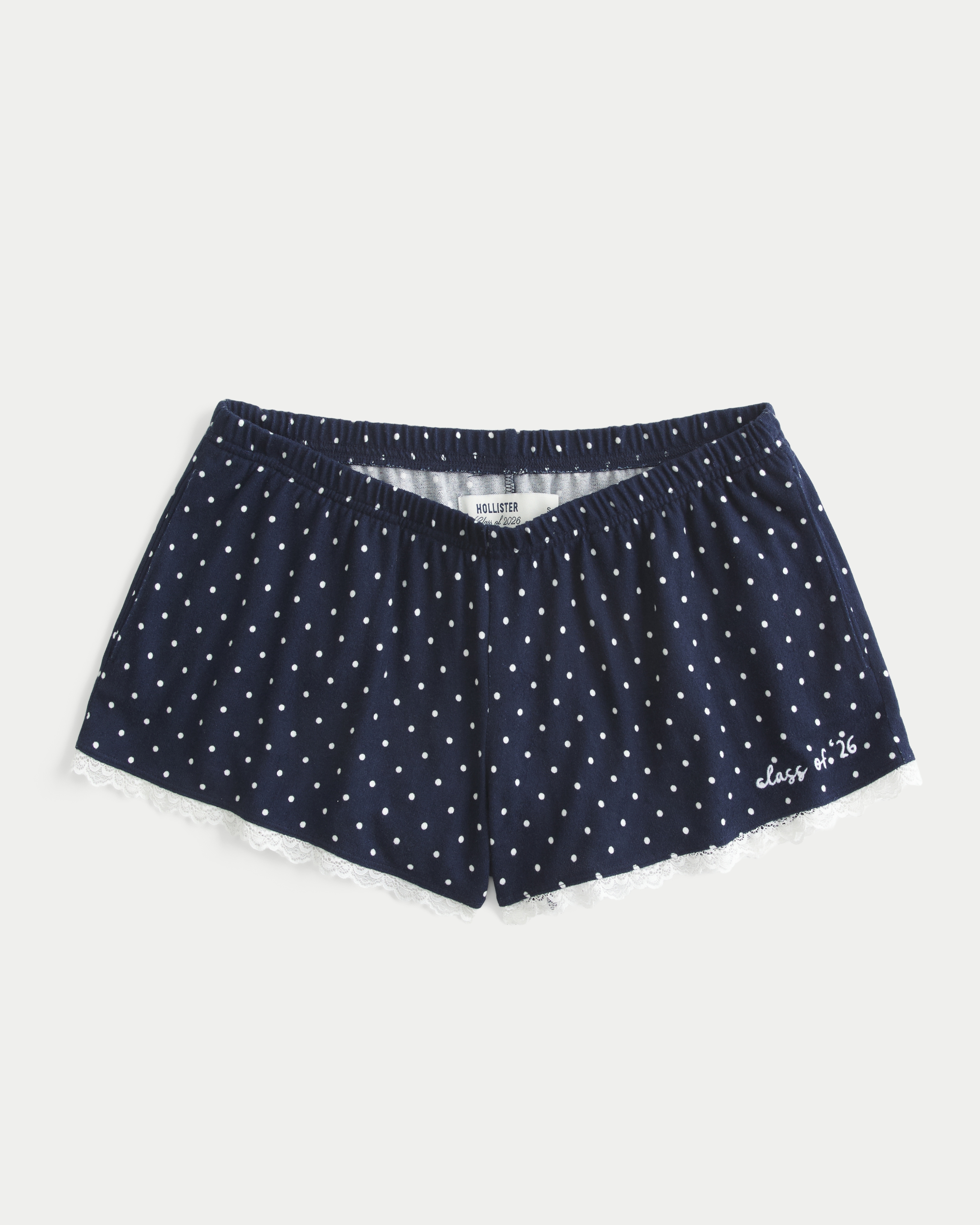 Always Cozy Class of '26 Lace Trim Sleep Shorts
