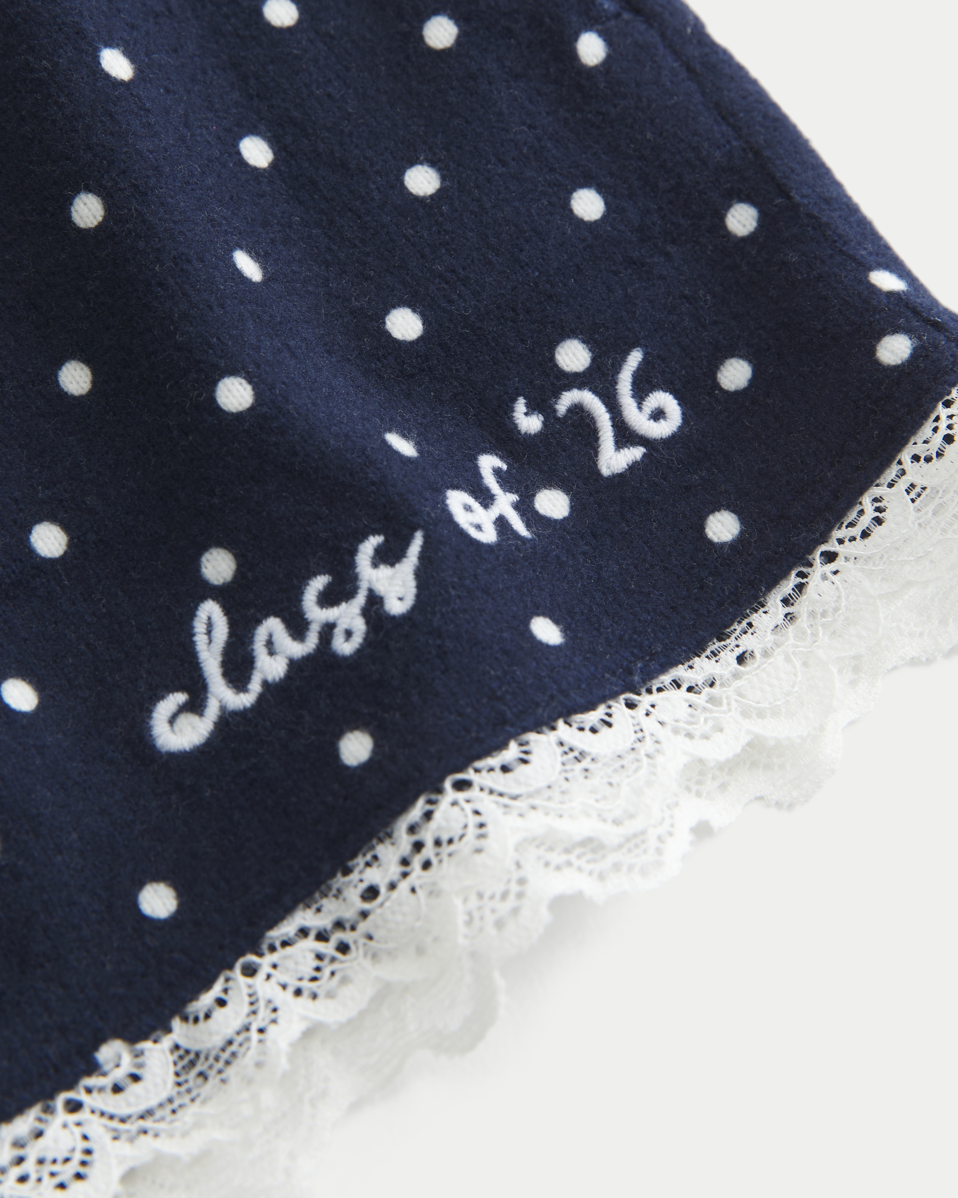 Always Cozy Class of '26 Lace Trim Sleep Shorts