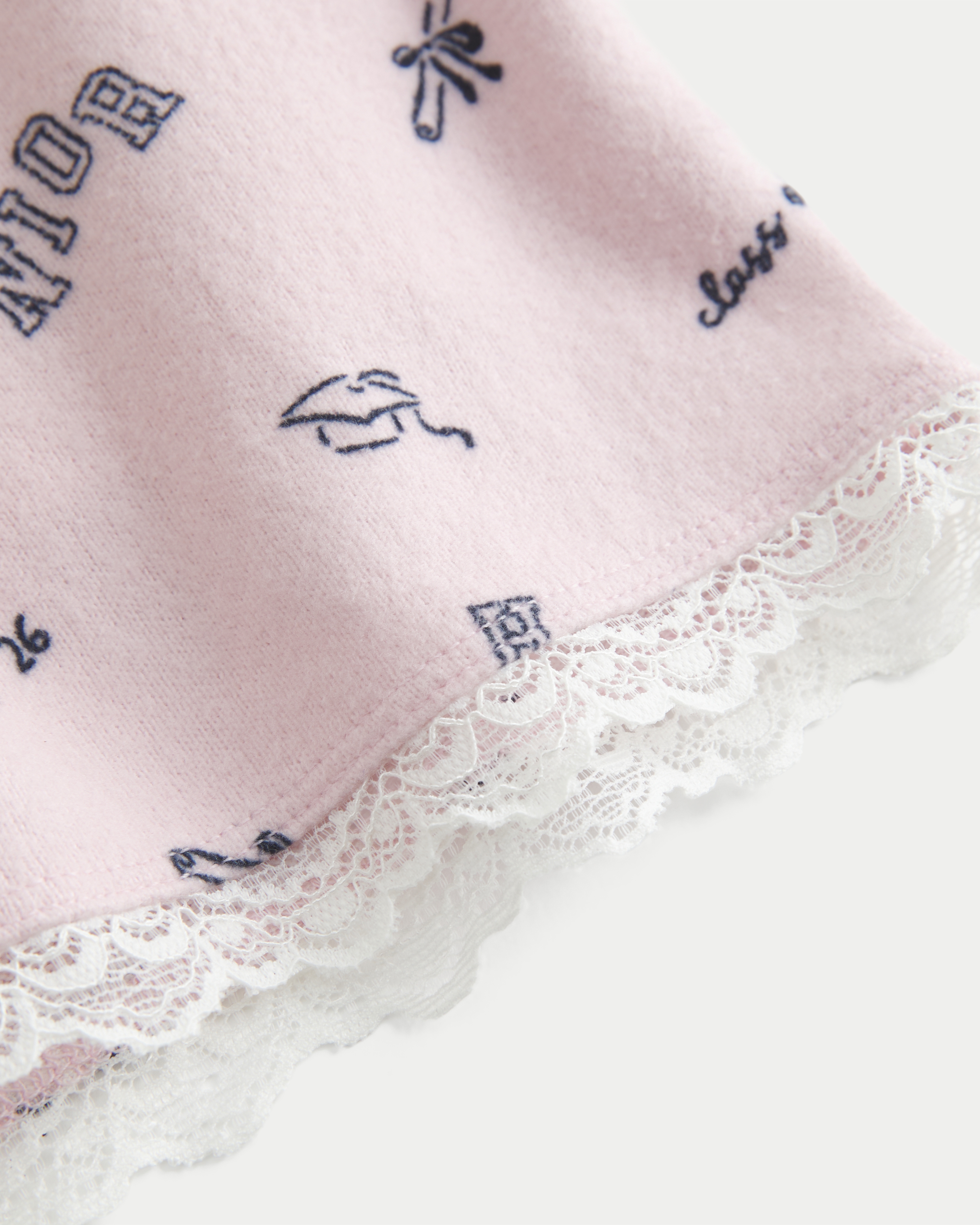 Always Cozy Class of '26 Senior Lace Trim Sleep Shorts