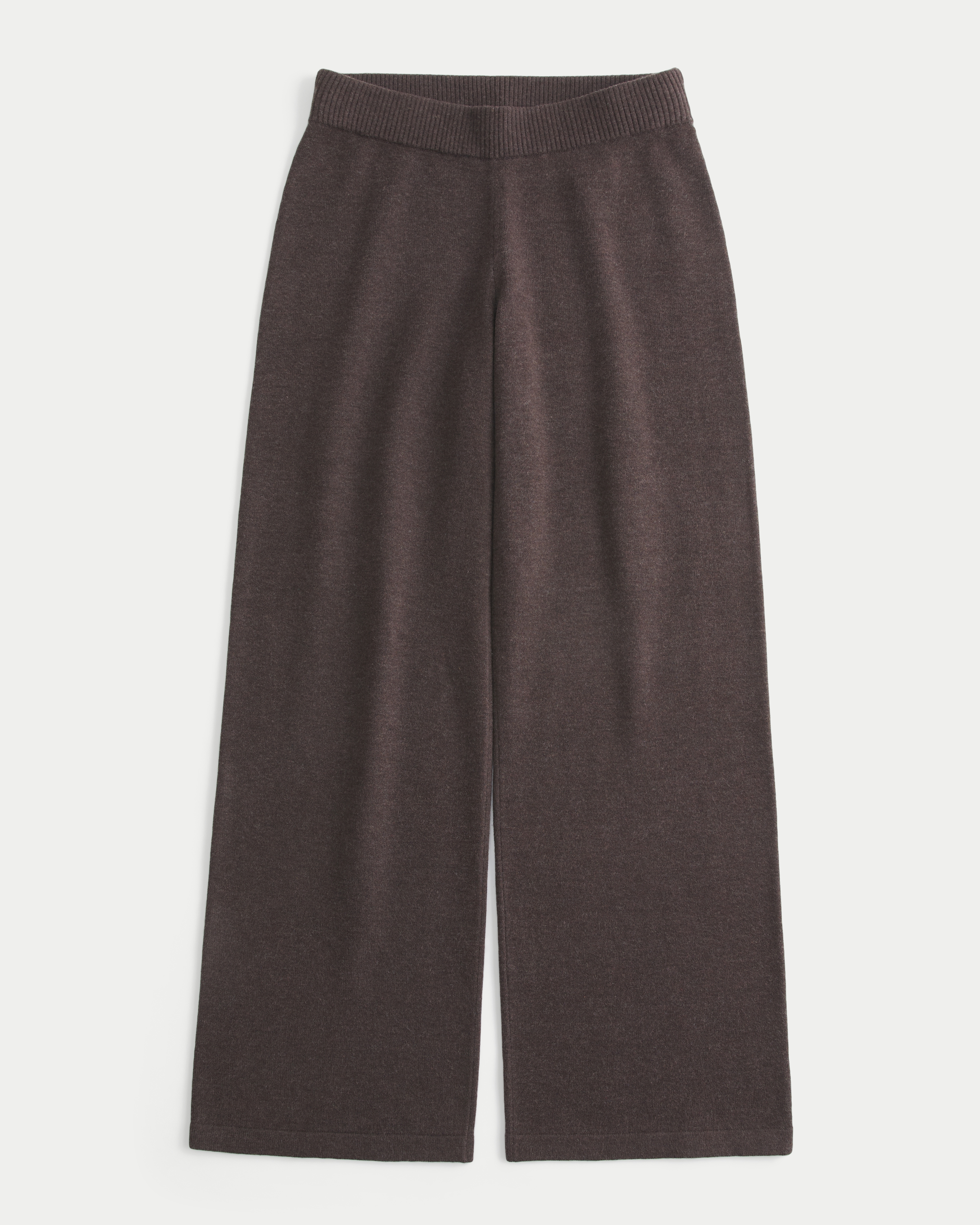 Low-Rise Sweater-Knit Straight Pants
