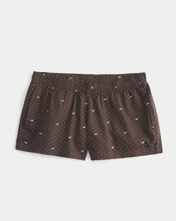 Oxford Mini Boxer Shorts, Brown Pattern view 1