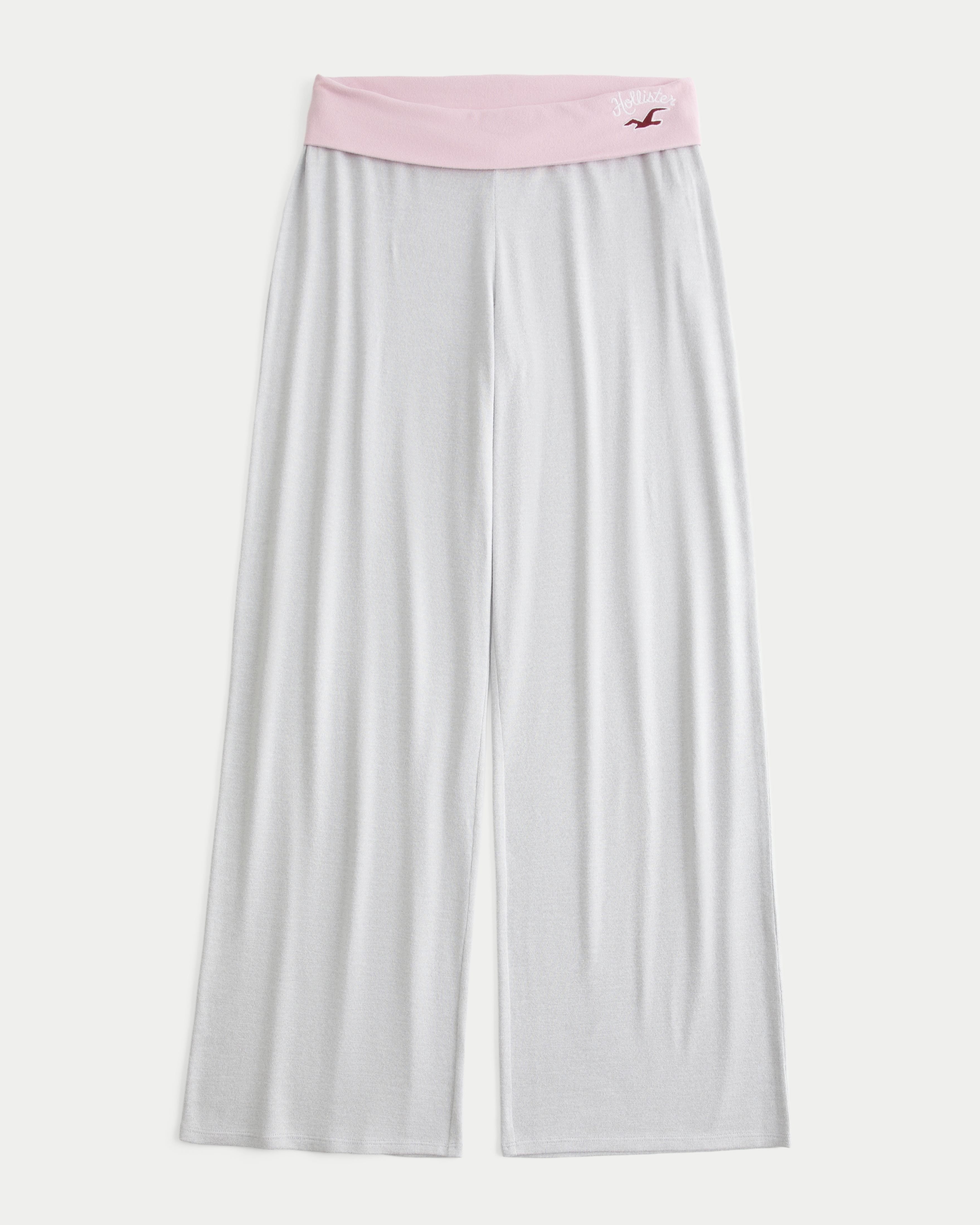 Always Cozy Foldover Waist Knit Wide-Leg Pants