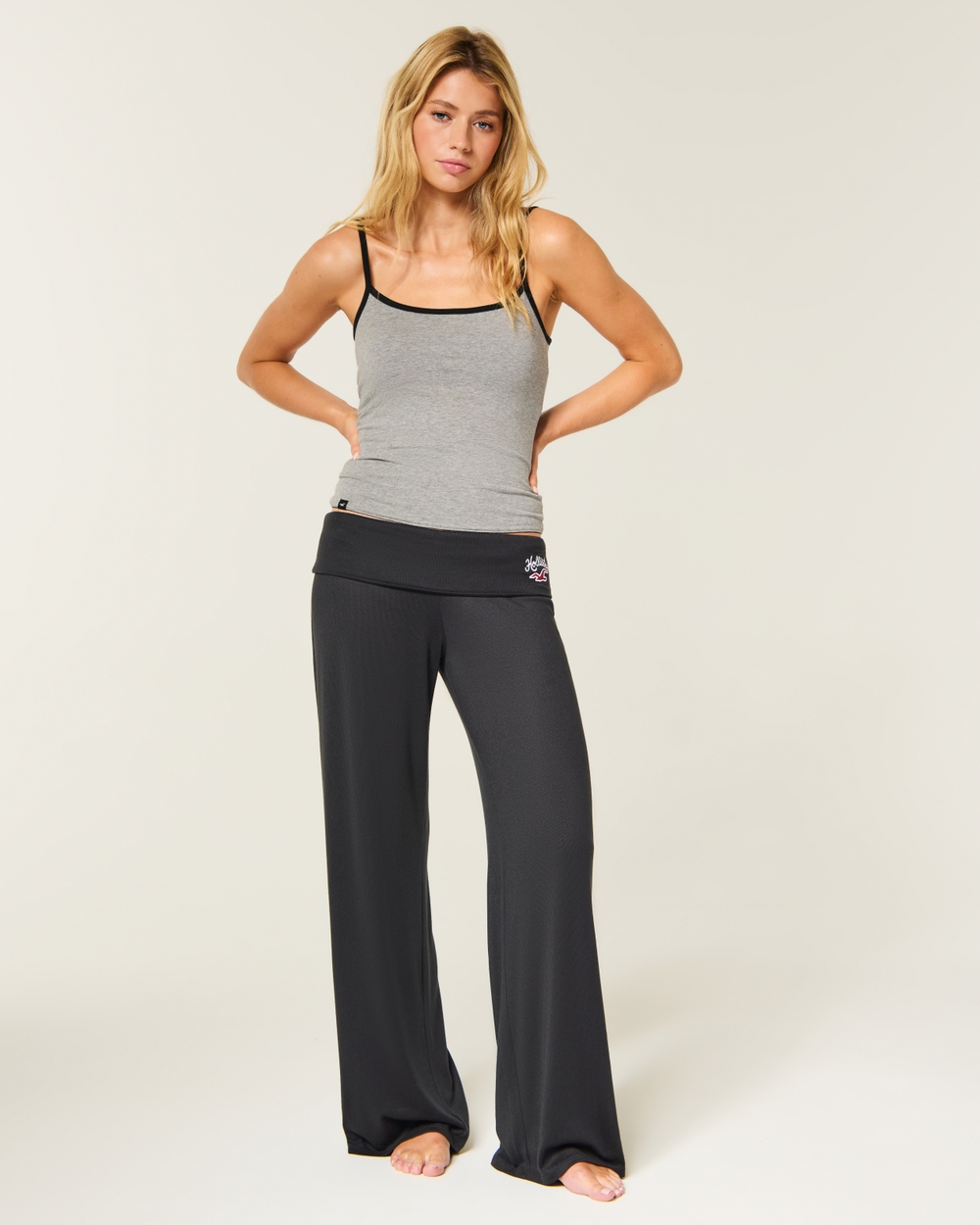 Always Cozy Foldover Waist Knit Wide-Leg Pants